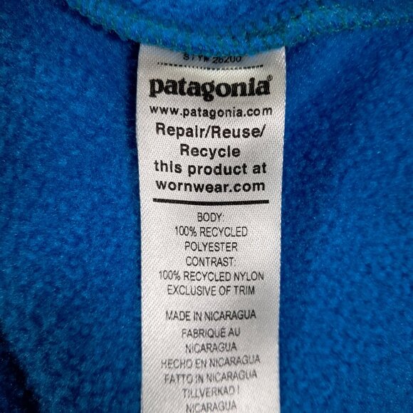 Patagonia Microdini 1/2 Zip Pullover Men XL Fleece Vessel Blue 26200 SP24 - Picture 8 of 9